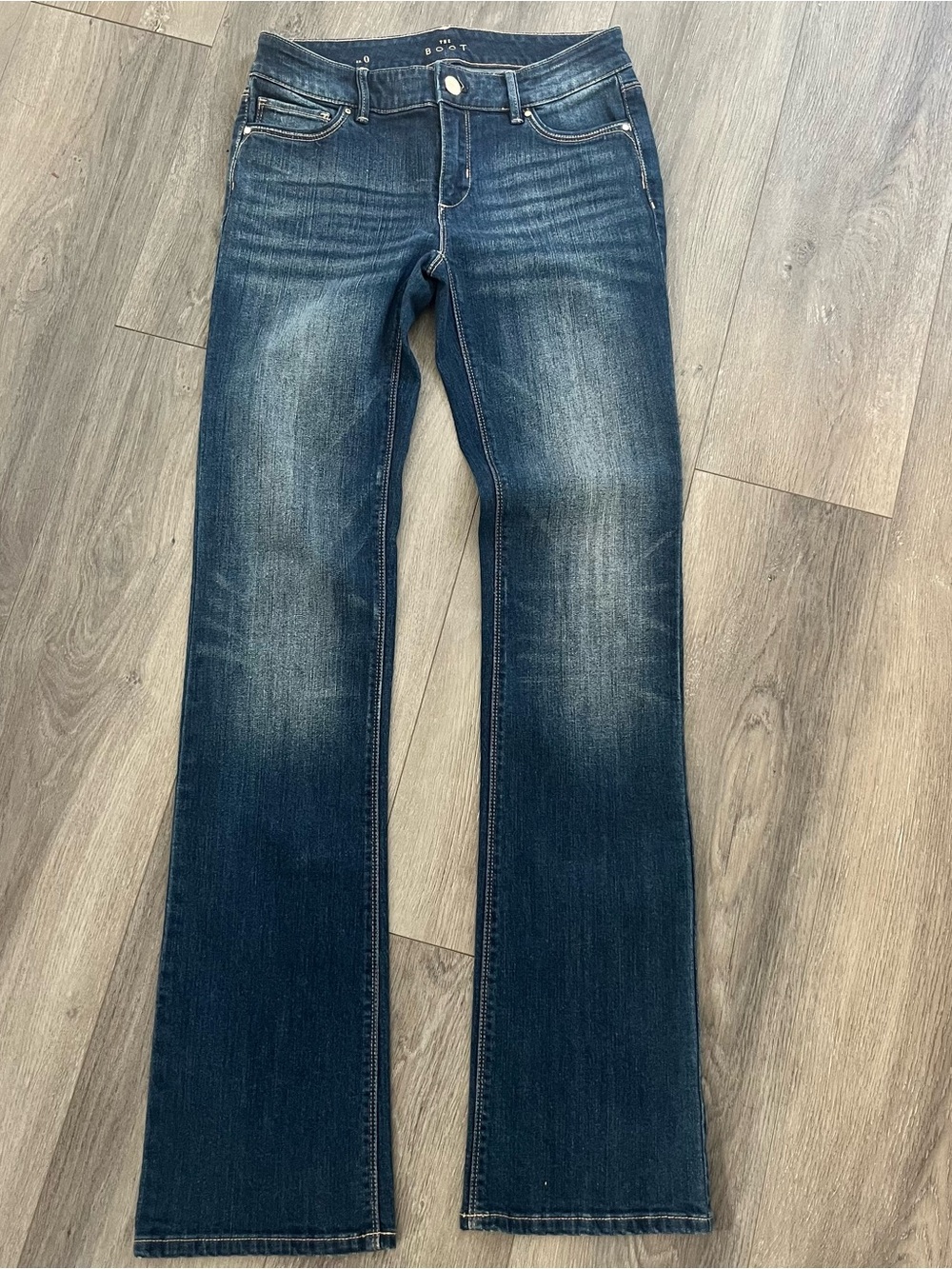 White House Black Market The Boot Jeans Size 0 Dark Wash Stretch Bootcut